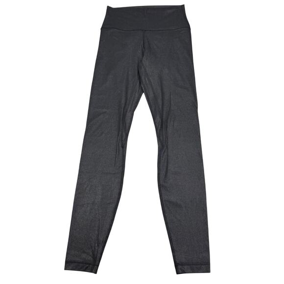 LULULEMON Align Ribbed High-Rise Pant 28" Shine Size 4 Black - Picture 5 of 9